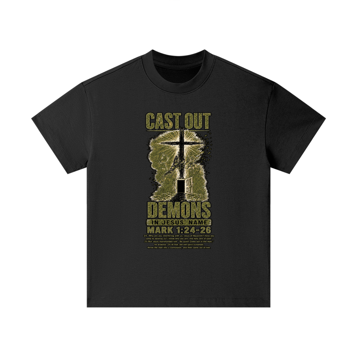 Mark 1:24-26 NLT Kids T-Shirt