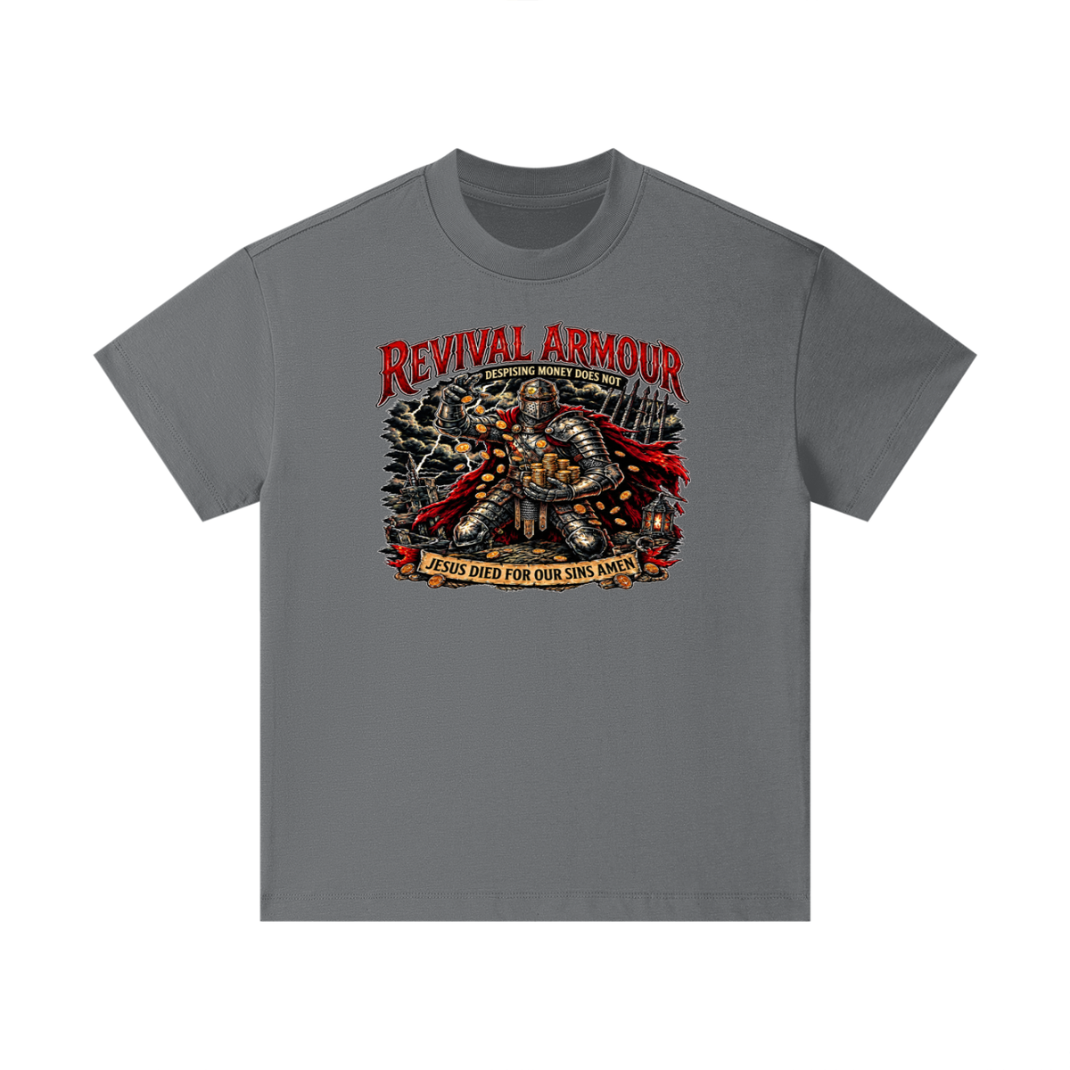REVIVAL ARMOUR DESPISING MONEY DOES NOT JESUS DIED FOR OUR SINS AMEN Kids T-Shirt