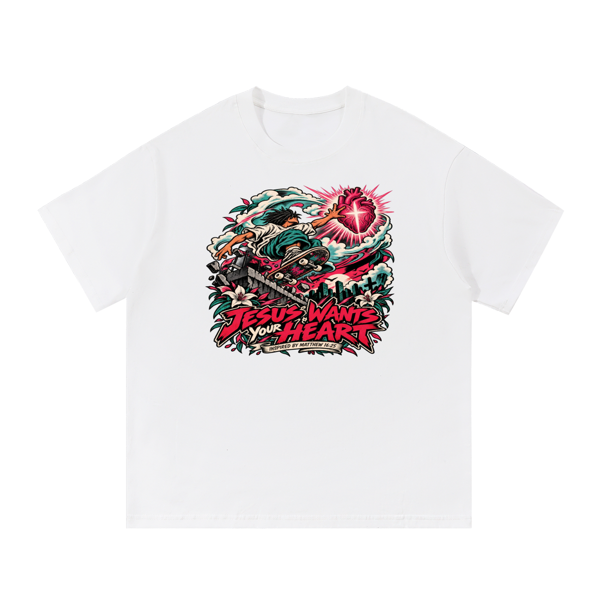 JESUS WANTS YOUR HEART INSPIRED BY MATTHEW 16:25 T-Shirt