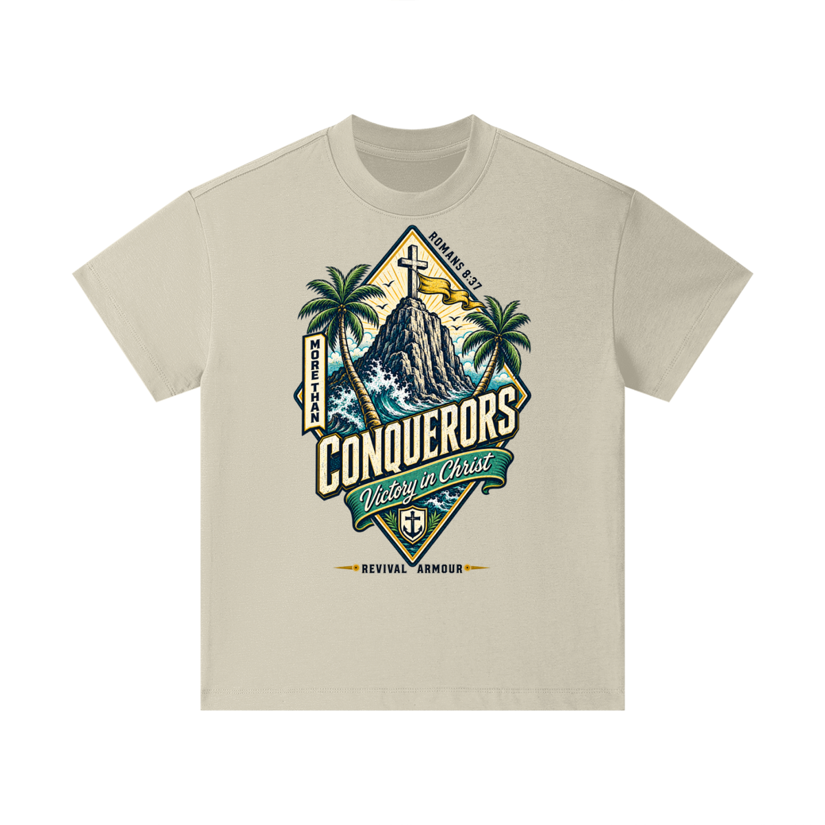 More than conquerors victory in Christ Kids T-Shirt