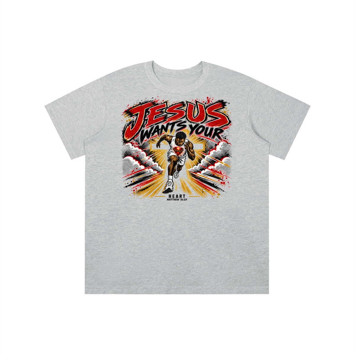 JESUS WANTS YOUR HEART MATTEW 16:25 youth T-shirt
