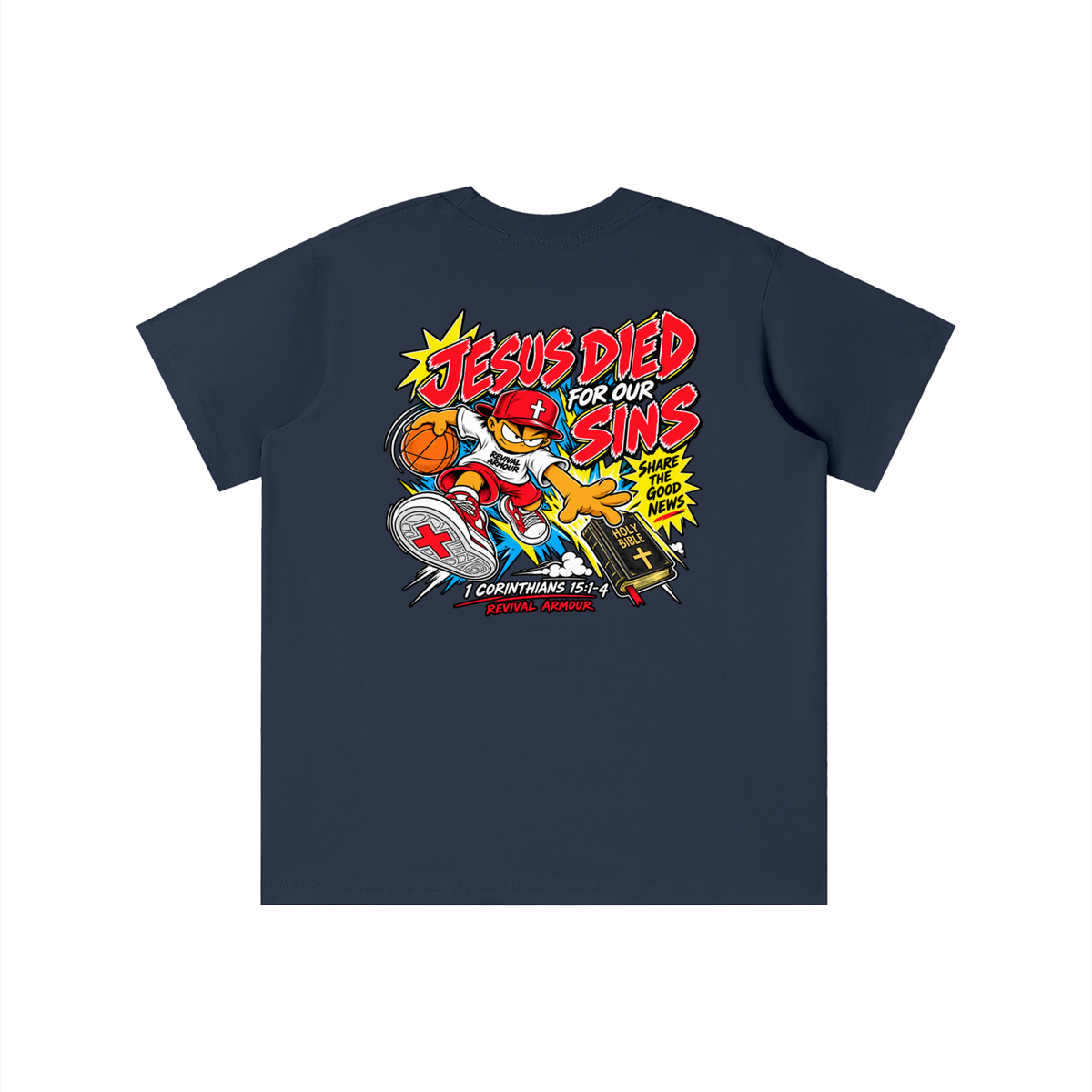 REVIVAL EST. 2026 ARMOUR JESUS DIED FOR OUR SINS youth T-shirt