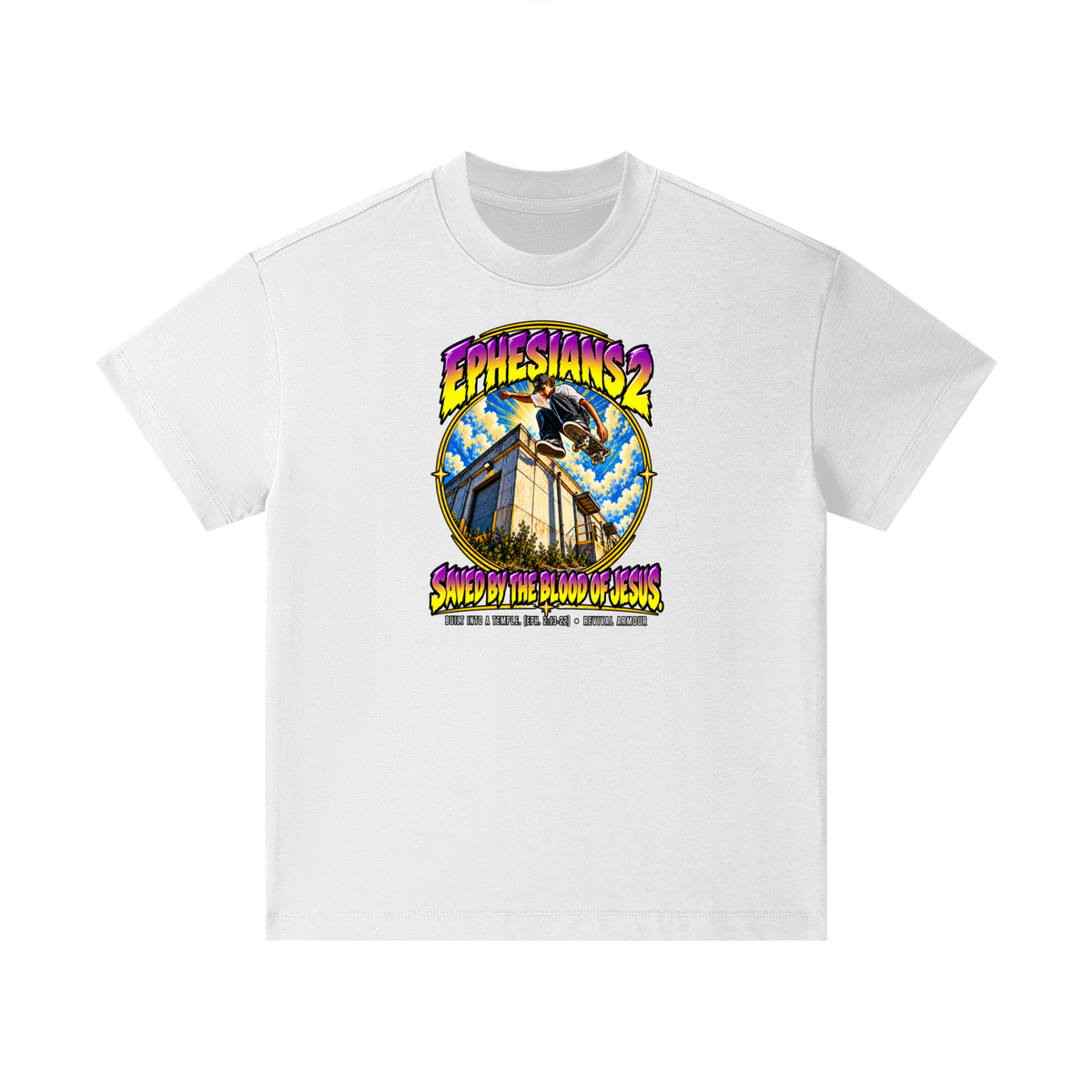 EPHESIANS 2 SAVED BY THE BLOOD OF JESUS BUILT INTO A TEMPLE. (EPH. 2:13-22) Kids T-Shirt