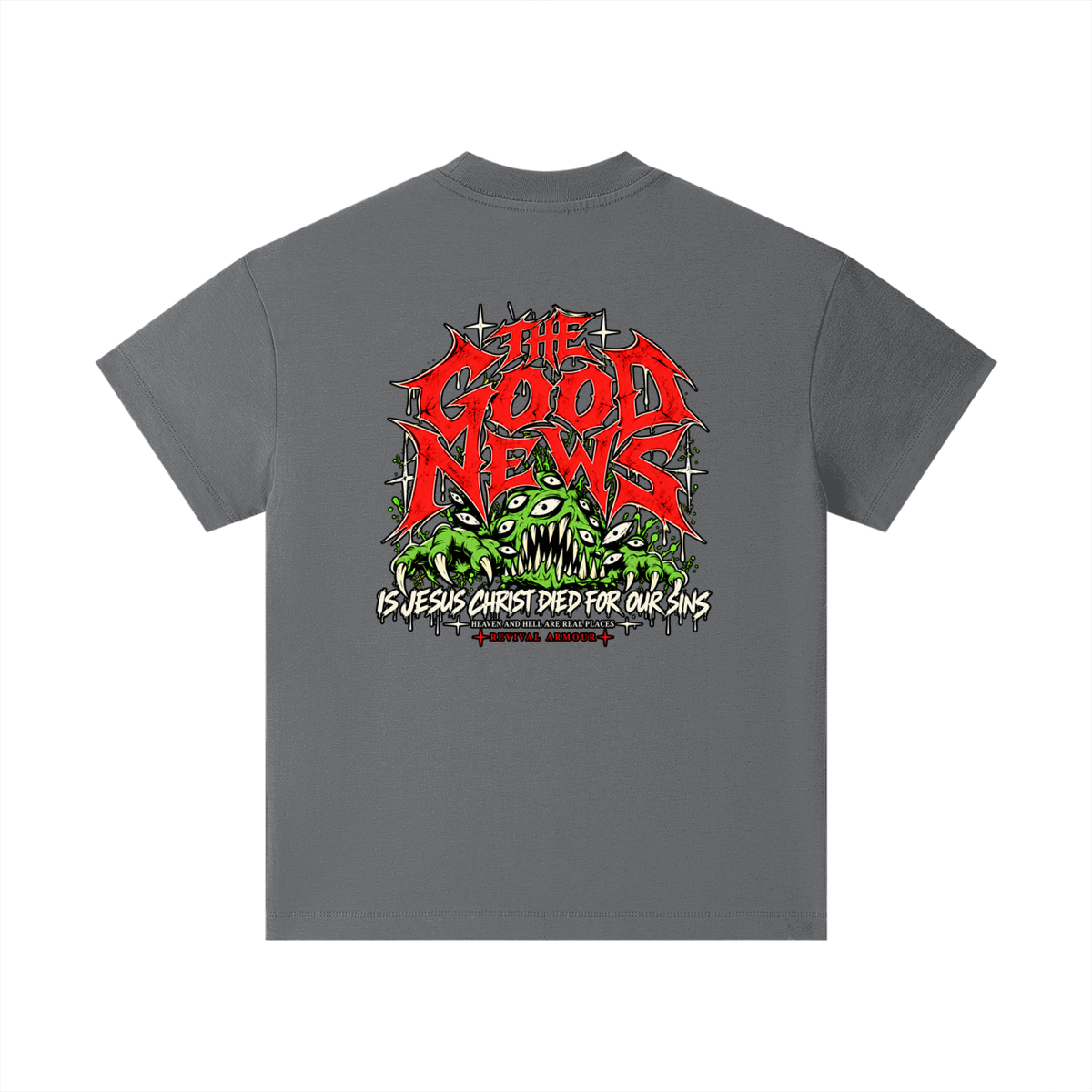ACCORDING TO 1 CORINTHIANS 15:1-4 NLT THE GOOD NEWS IS JESUS CHRIST DIED FOR OUR SINS HEAVEN AND HELL ARE REAL PLACES Kids T-Shirt