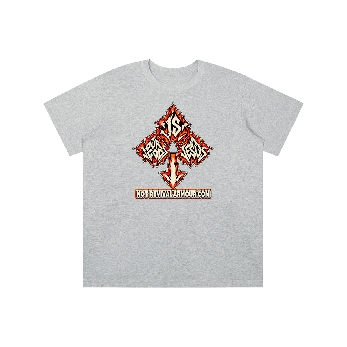 OUR GOD IS JESUS NOT REVIVALARMOUR.COM youth T-shirt
