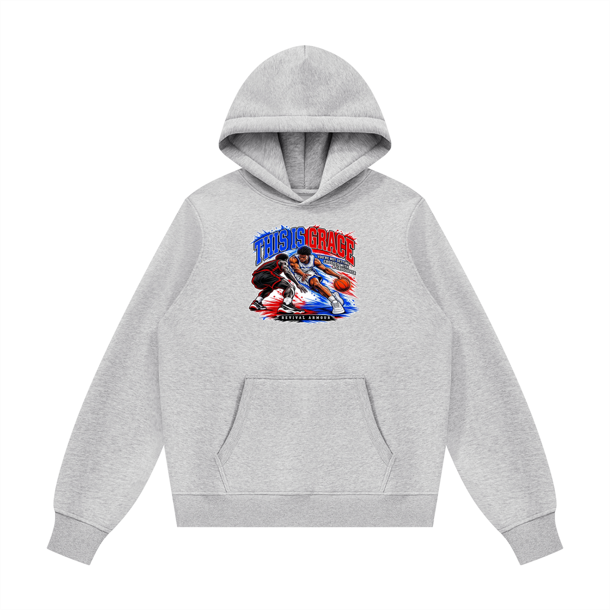THIS IS GRACE YOU'RE NOT GETTING CROSSED WITH A CROSSOVER ( MARK 1:15 IS ON HIS SHOES TOO ) Hoodie