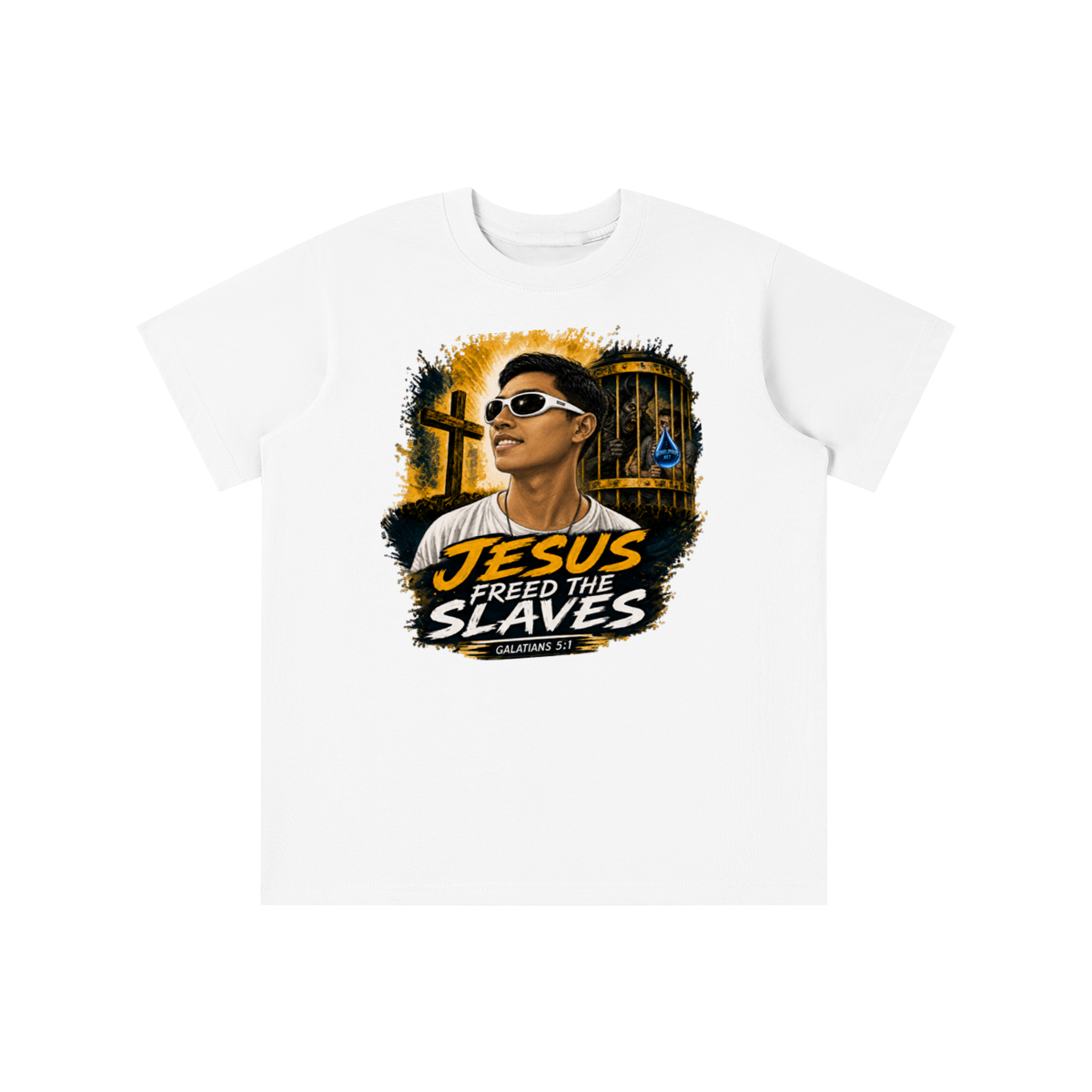Jesus freed the slaves youth T-shirt