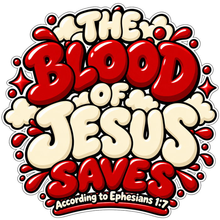 THE BLOOD OF JESUS SAVES ACCORDING TO EPHESIANS 1:7 Kids T-Shirt