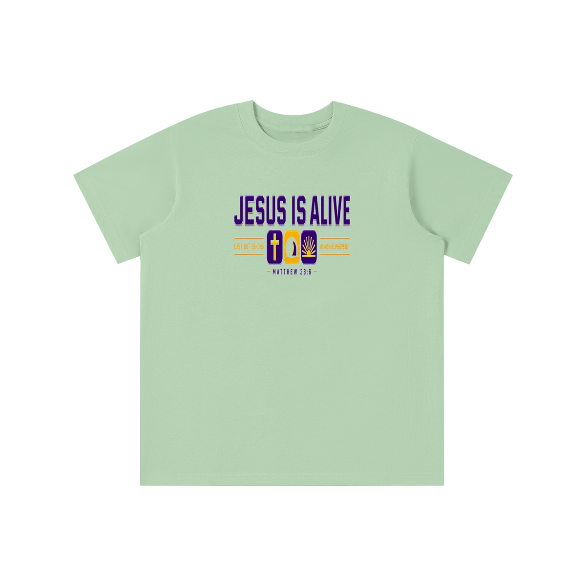 JESUS IS ALIVE CAST OUT DEMONS ON MICHAELJPHELPS.NET youth T-shirt