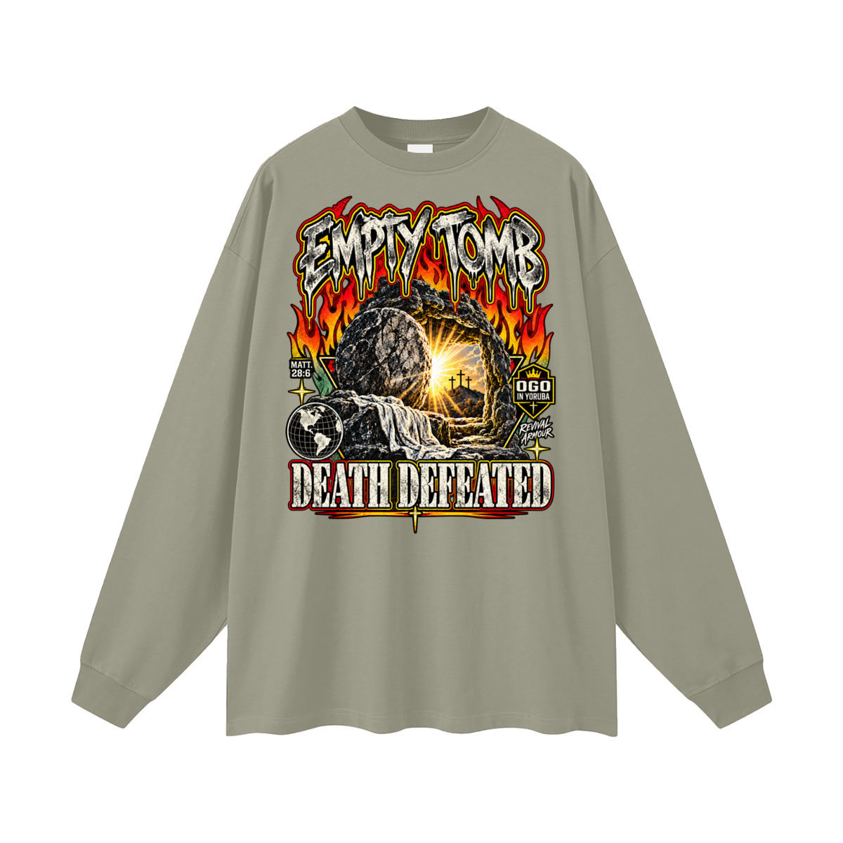 EMPTY TOMB DEATH DEFEATED Long Sleeve T-Shirt