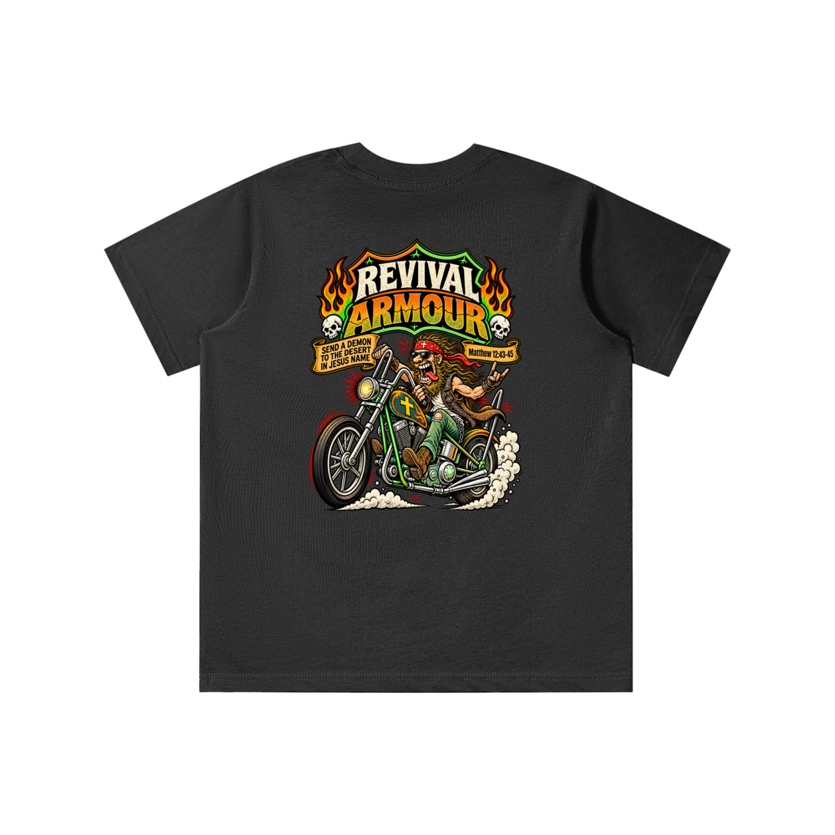 REVIVAL ARMOUR SEND A DEMON TO THE DESERT IN JESUS NAME [MATTHEW 12:43-45] youth' T-shirt
