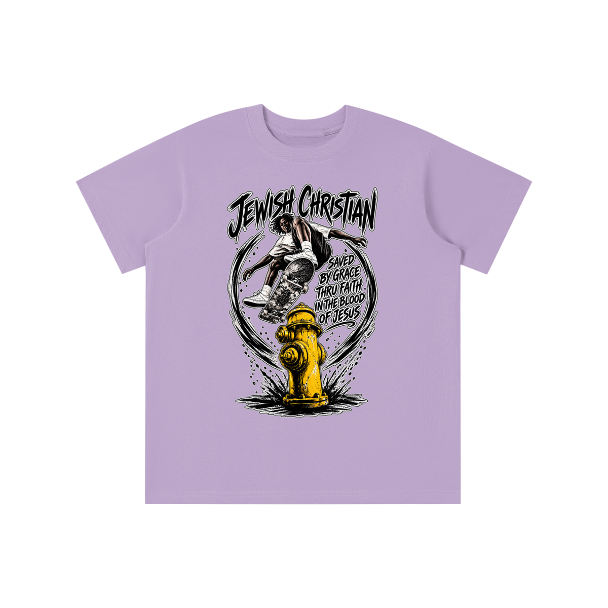 JEWISH CHRISTIAN SAVED BY GRACE THRU FAITH IN THE BLOOD OF JESUS youth T-shirt