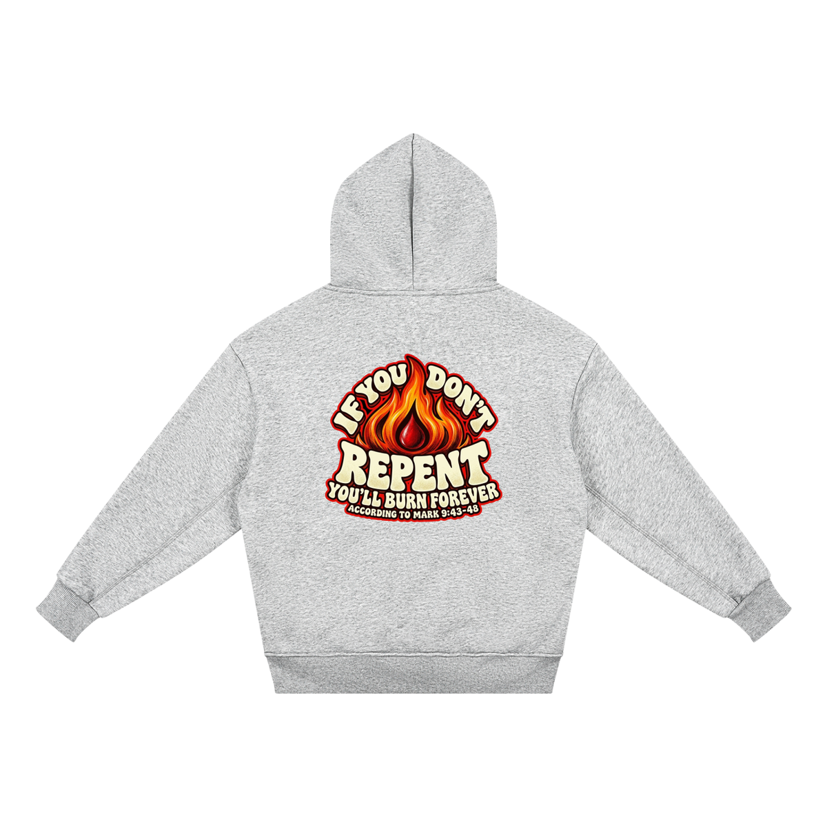 REDEEMED BY THE BLOOD OF JESUS ACCORDING TO EPHESIANS 1:7 IF YOU DON'T REPENT YOU'LL BURN FOREVER ACCORDING TO MARK 9:43-48 youth Hoodie