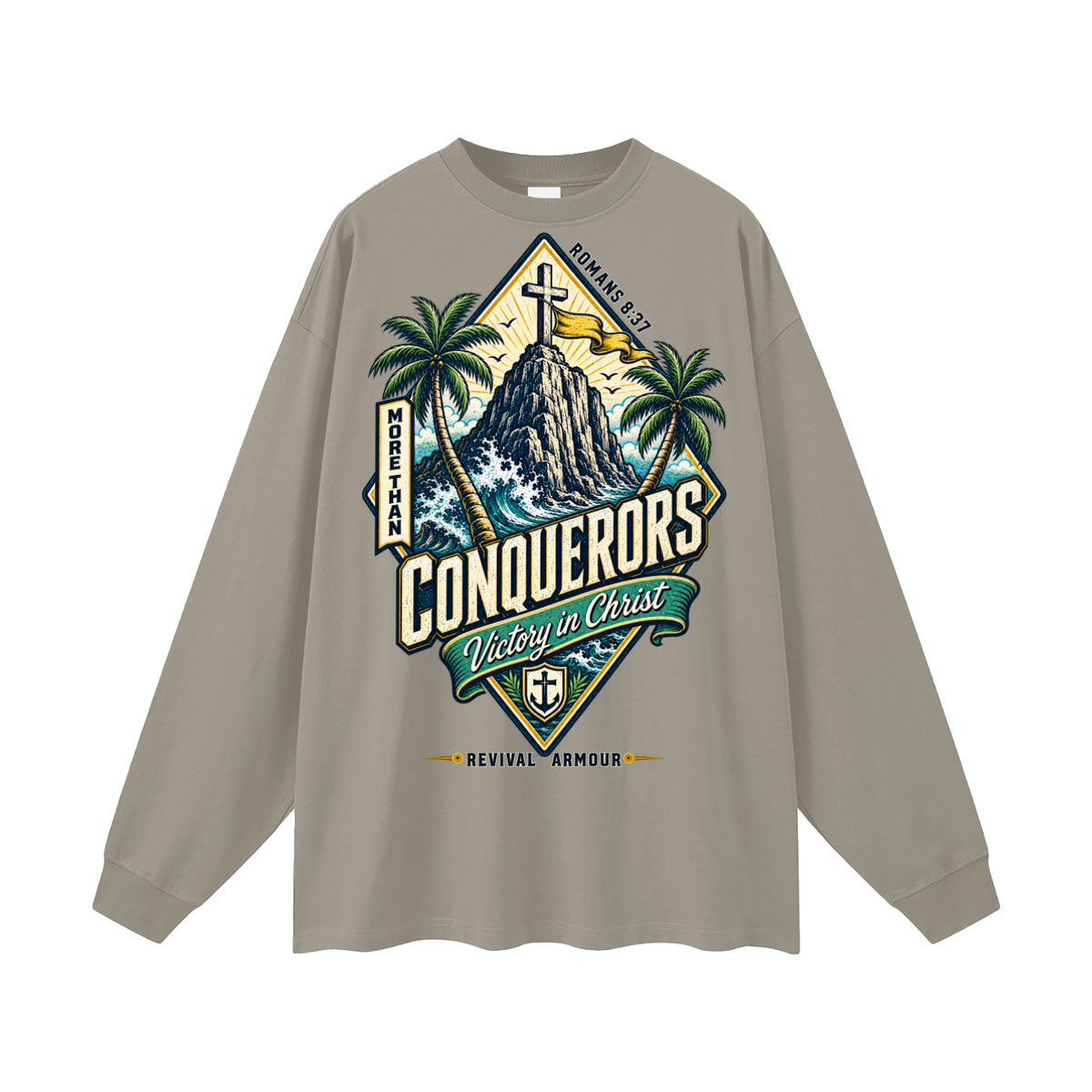 More than conquerors victory in Christ Long Sleeve T-Shirt
