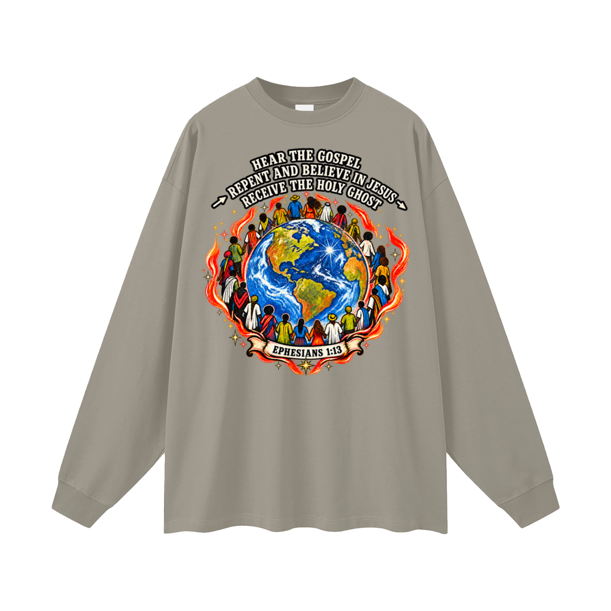 Hear the Gospel > Repent and believe in Jesus > Receive the Holy Ghost Long Sleeve T-Shirt