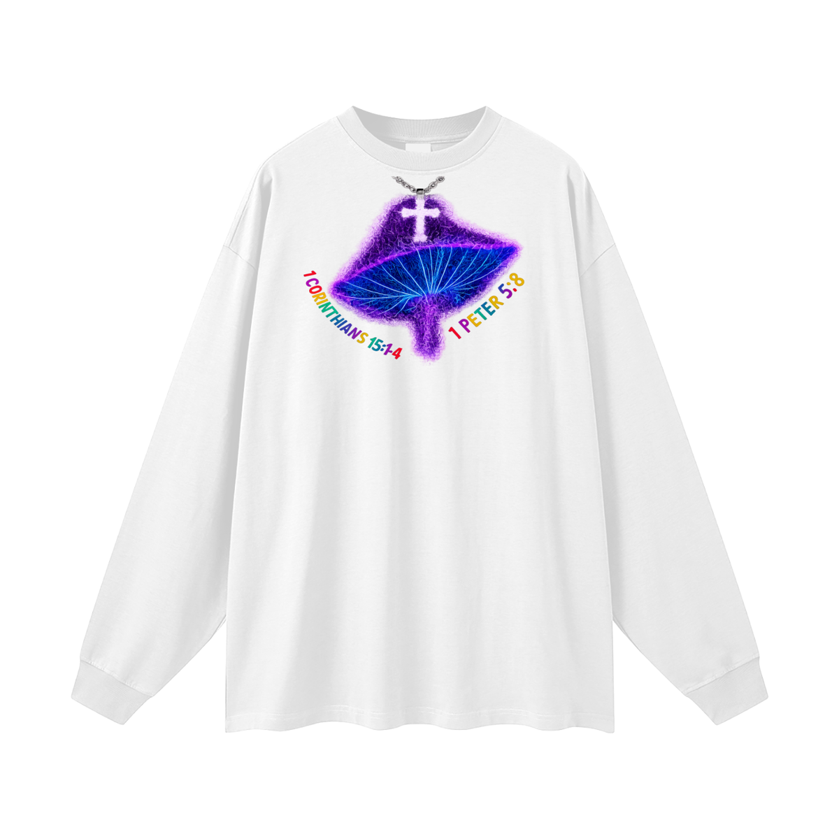 1 Corinthians 15:1-4 1 Peter 5:8 Long Sleeve T-Shirt