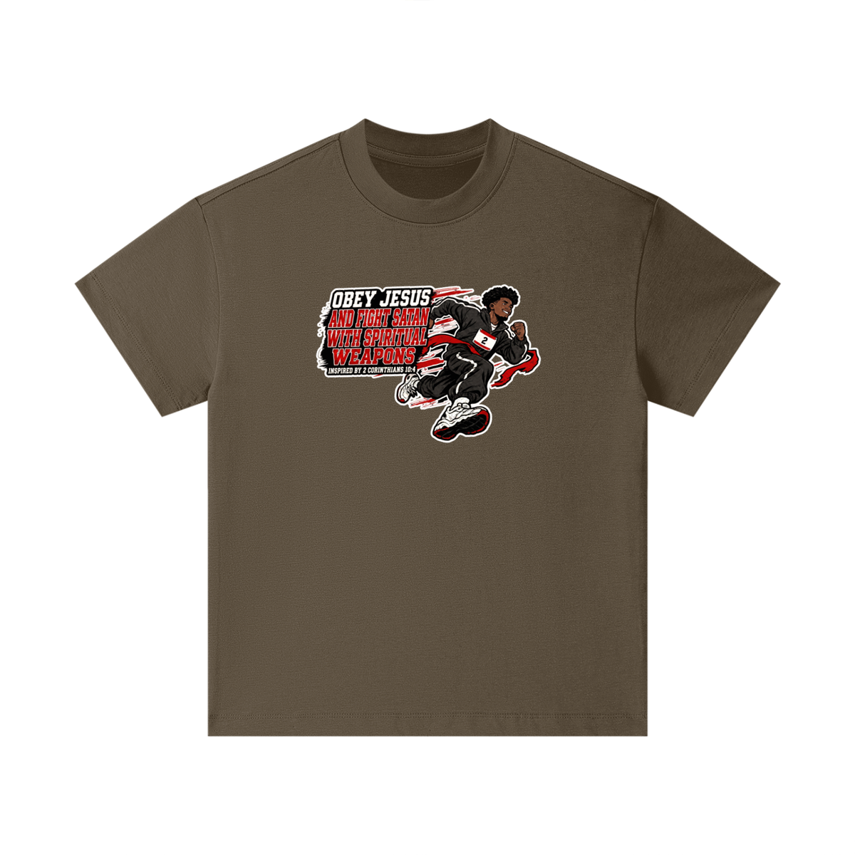 OBEY JESUS AND FIGHT SATAN WITH SPIRITUAL WEAPONS INSPIRED BY 2 CORINTHIANS 10:4 Kids T-Shirt