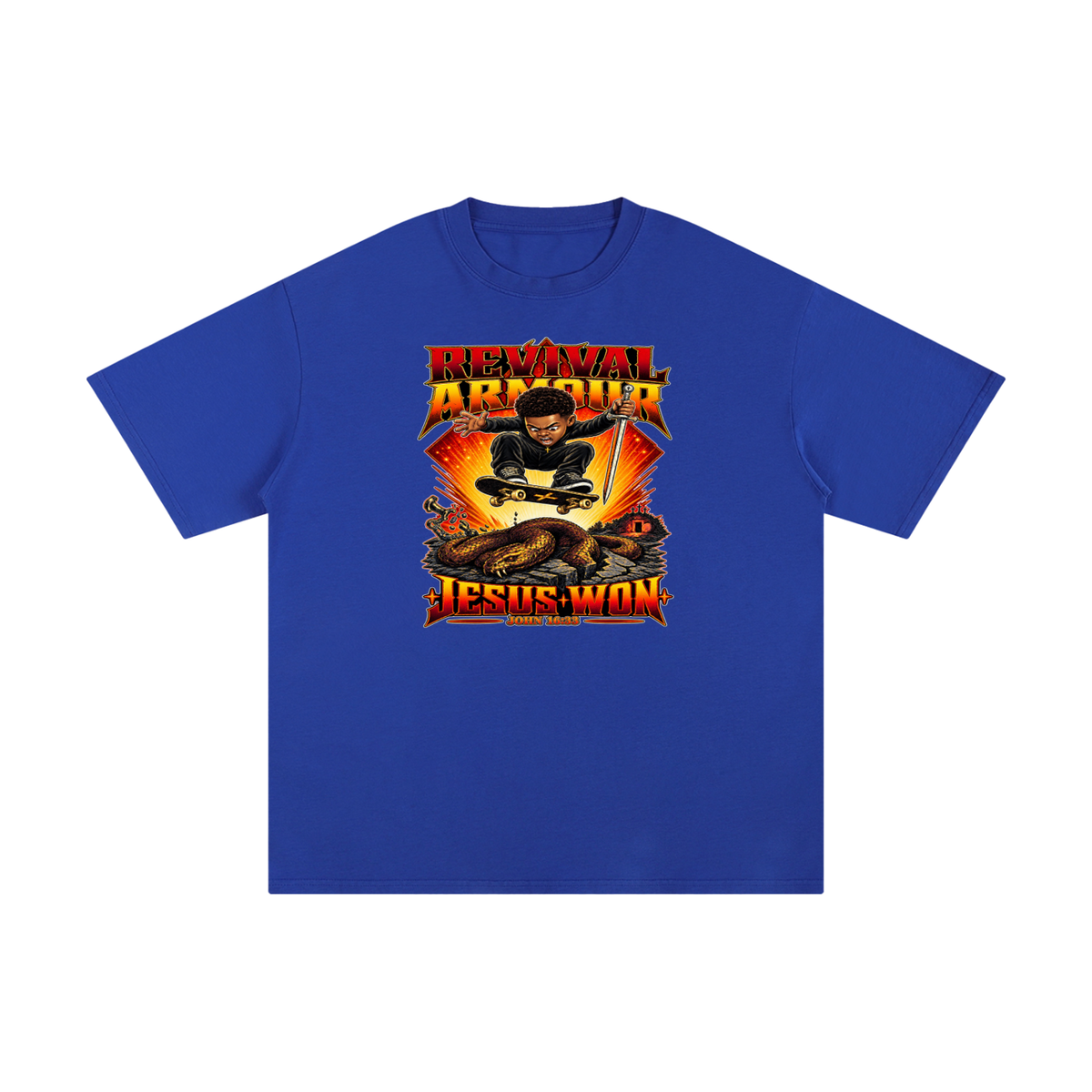 REVIVAL ARMOUR JESUS * WON - JOHN 16:33 - T-Shirt