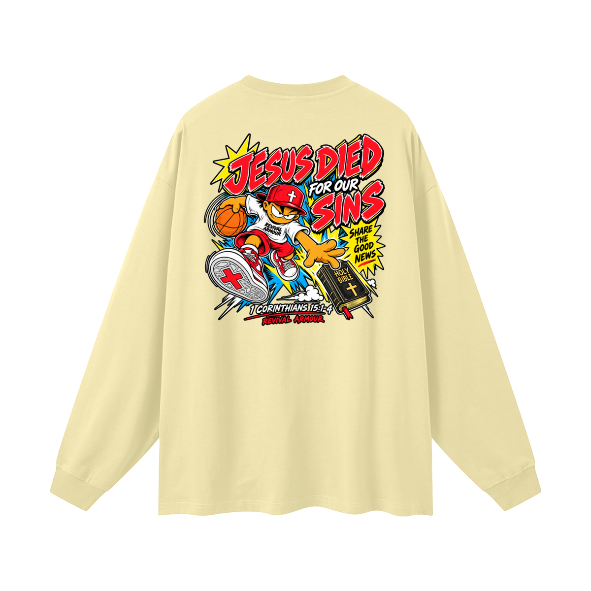 REVIVAL EST. 2026 ARMOUR JESUS DIED FOR OUR SINS Long Sleeve T-Shirt