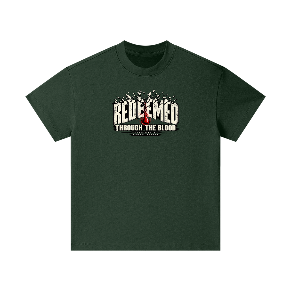 REDEEMED THROUGH THE BLOOD - EPHESIANS 1:7 - Kids T-Shirt