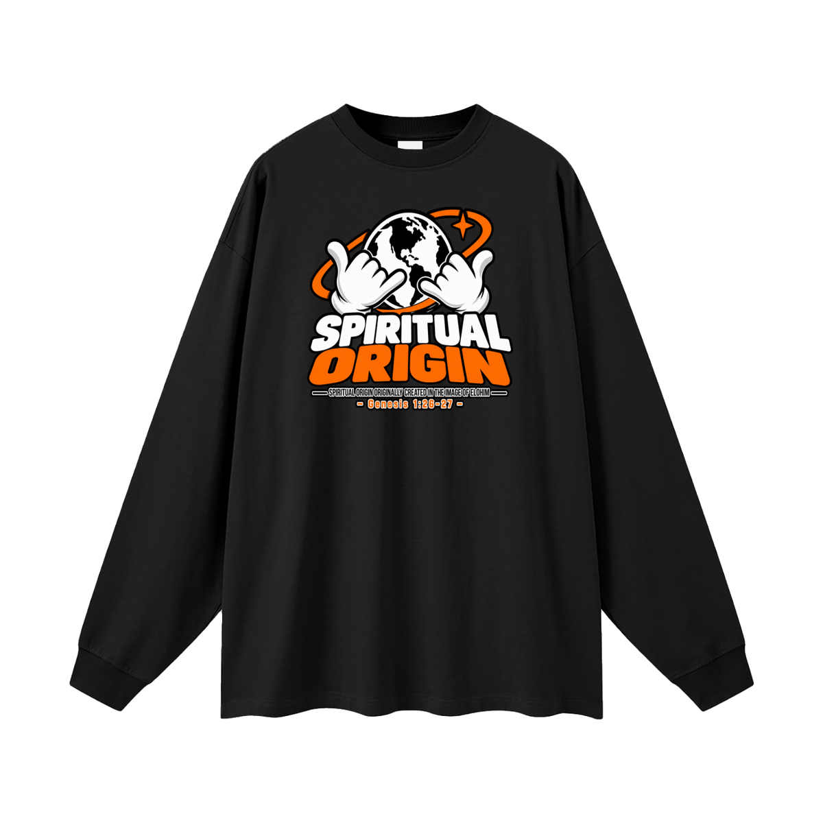 SPIRITUAL ORGIN SPIRITUAL ORGIN ORIGINALLY CREATED IN THE IMAGE OF ELOHIM - GENESIS 1:26-27 - Long Sleeve T-Shirt
