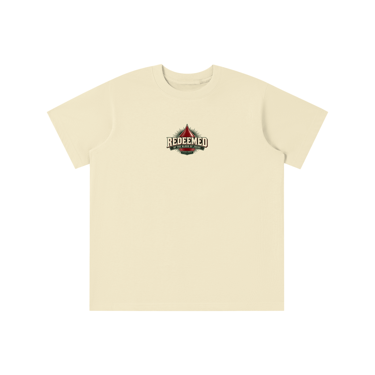 REDEEMED BY THE BLOOD OF JESUS -REVIVAL ARMOUR- -EPHESIANS 1:7-  youth T-shirt