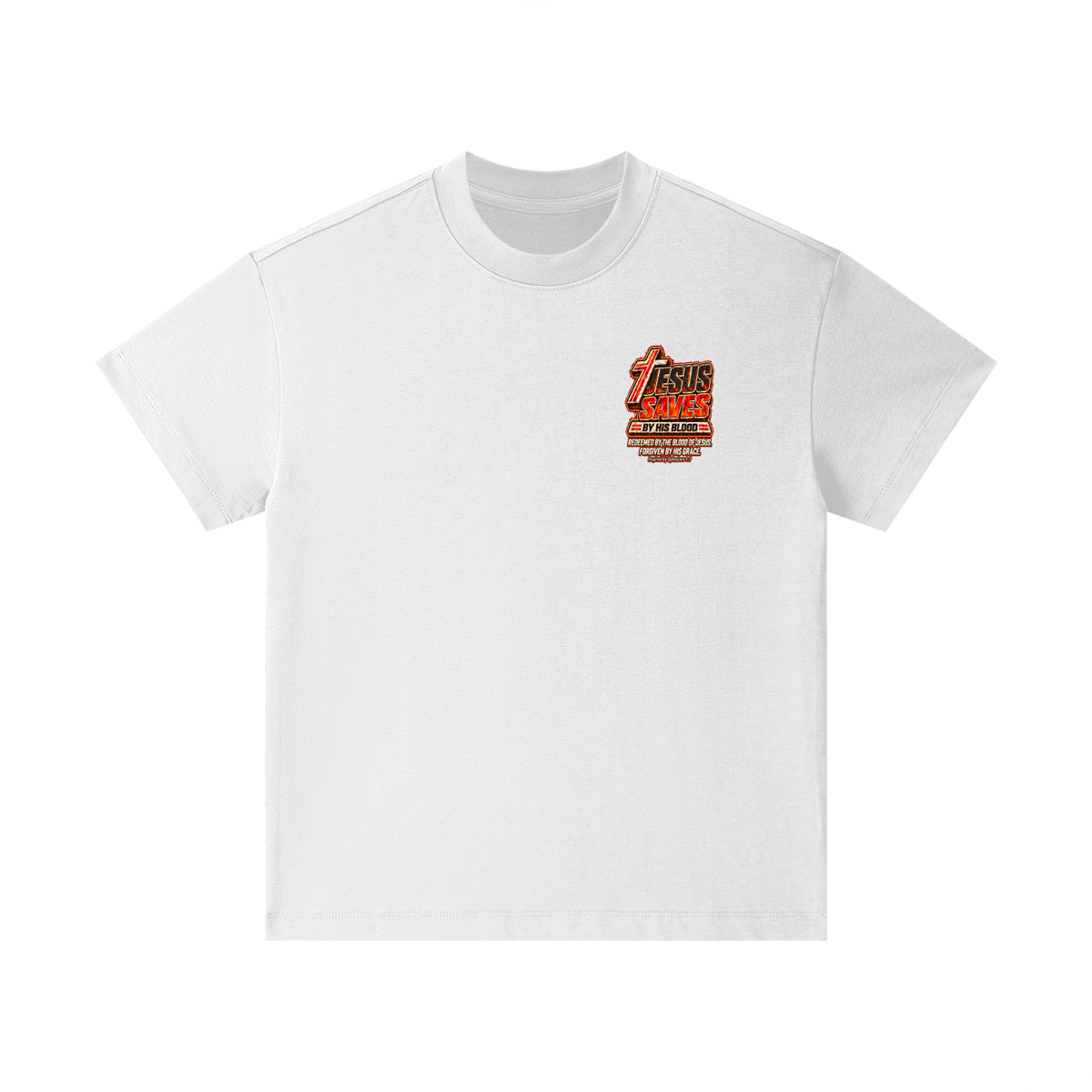 JESUS SAVES BY HIS BLOOD REDEEMED BY THE BLOOD OF JESUS. FORGIVEN BY HIS GRACE. Inspired by Ephesians 1:7 Kids T-Shirt