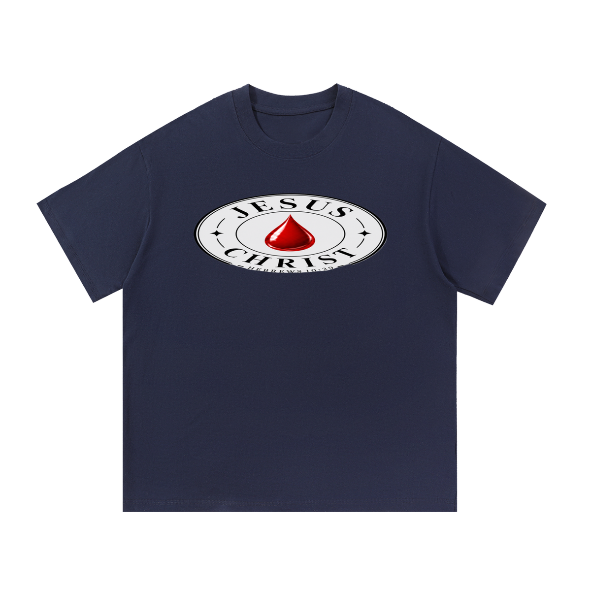 Jesus Christ blood emoji With Hebrews 10:29 T-Shirt