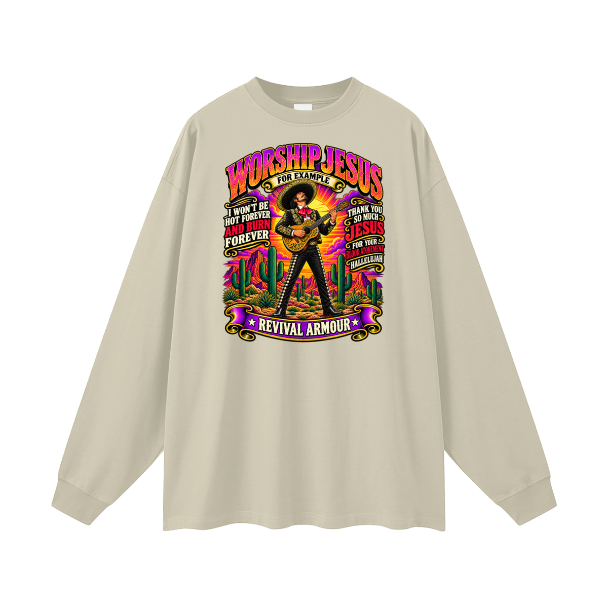 WORSHIP JESUS revival armour Long Sleeve T-Shirt