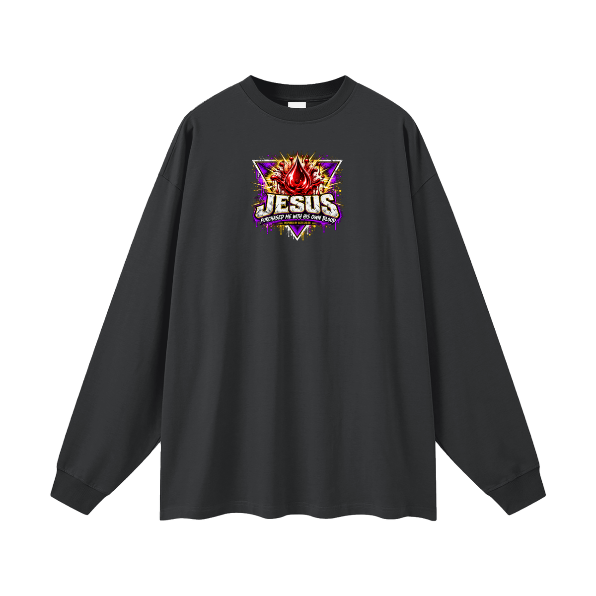 JESUS PURCHASED ME WITH HIS OWN BLOOD INSPIRED BY ACTS 20:28 Long Sleeve T-Shirt