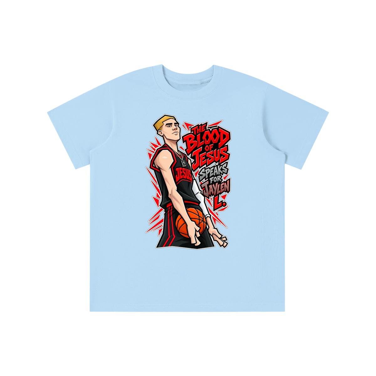 THE BLOOD OF JESUS SPEAKS FOR JAYLEN L. youth T-shirt