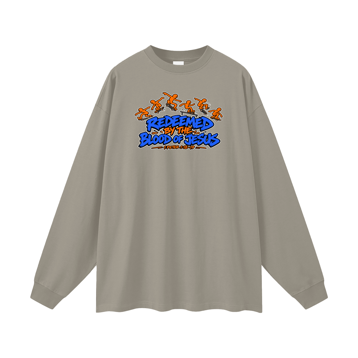 REDEEMED BY THE BLOOD OF JESUS - 1 PETER 1:18-19 - Long Sleeve T-Shirt