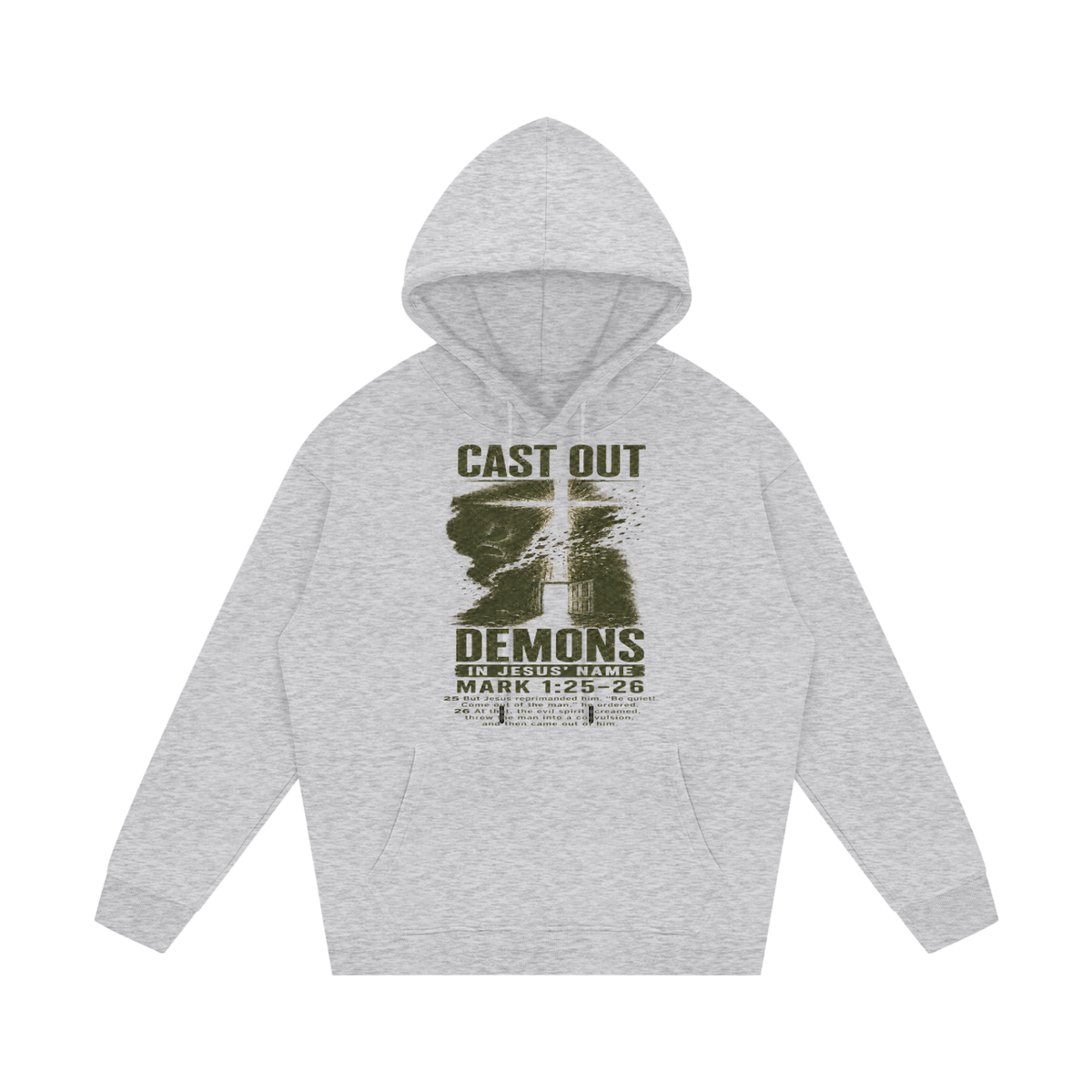 Mark 1:25-26 NLT Hoodie