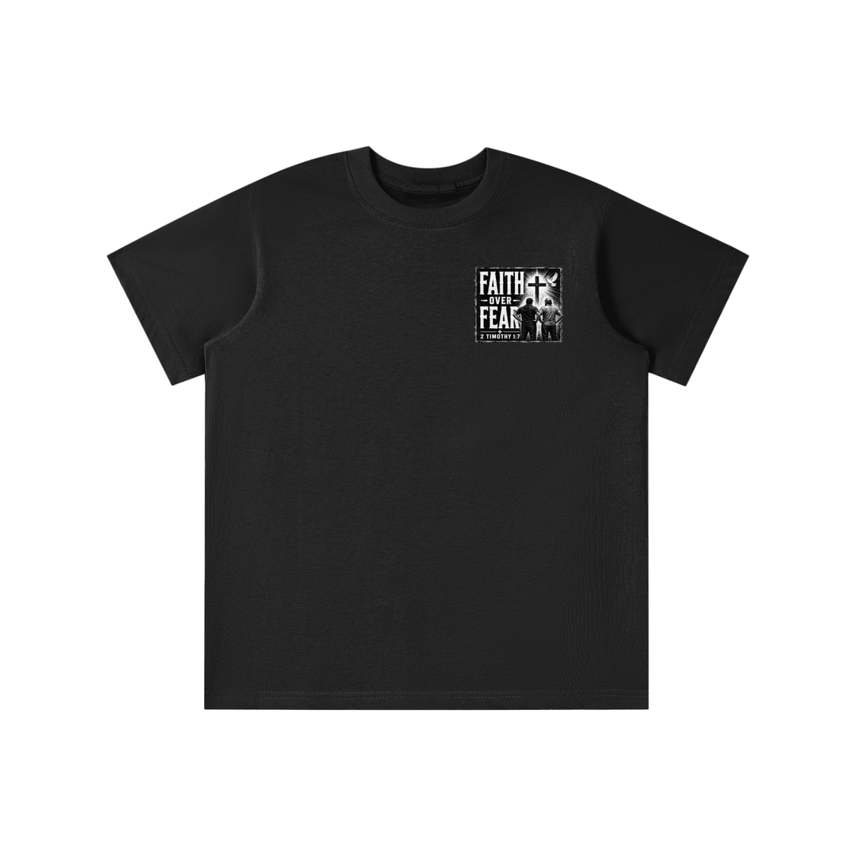 FAITH OVER FEAR + 2 TIMOTHY 1:7 youth T-shirt