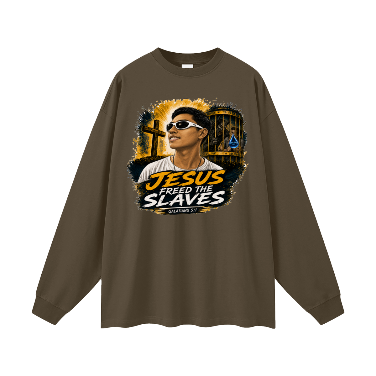 Jesus freed the slaves Long Sleeve T-Shirt