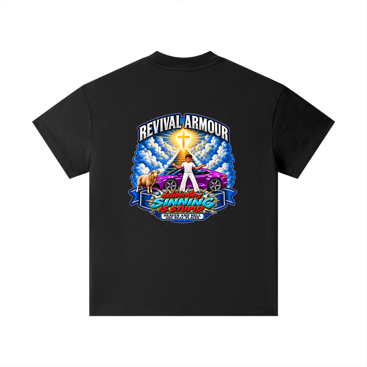 REVIVAL ARMOUR deliberately SINNING IS STUPID HEAVEN AND HELL ARE REAL PLACES DITCH UNGODLINESS Triggered by MARK 1:15 Kids T-Shirt
