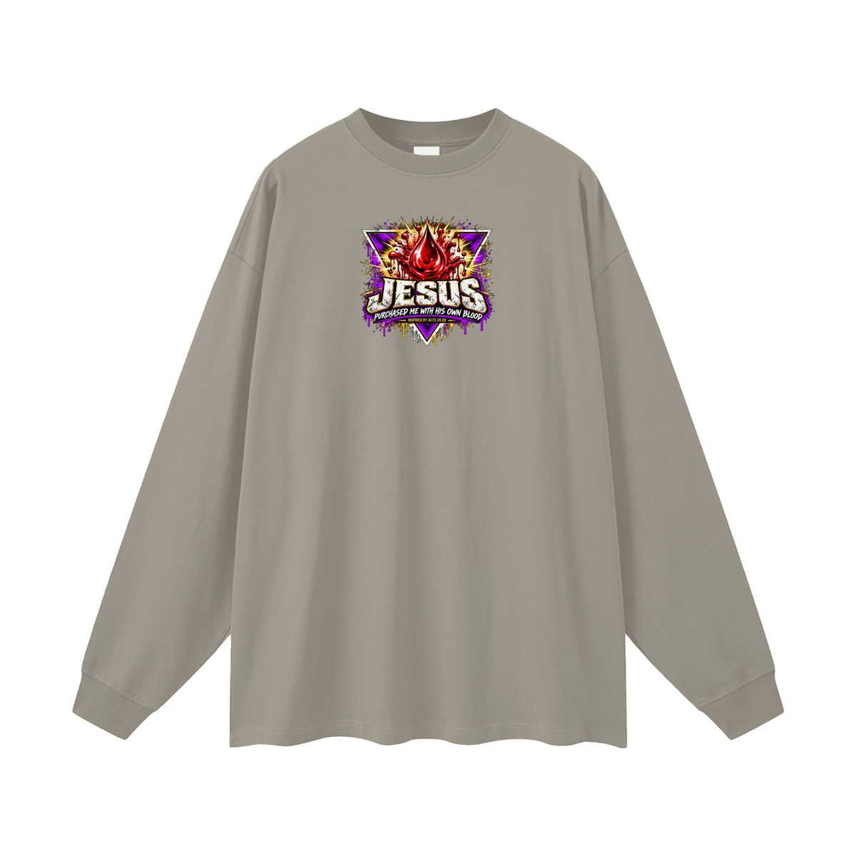 JESUS PURCHASED ME WITH HIS OWN BLOOD INSPIRED BY ACTS 20:28 Long Sleeve T-Shirt