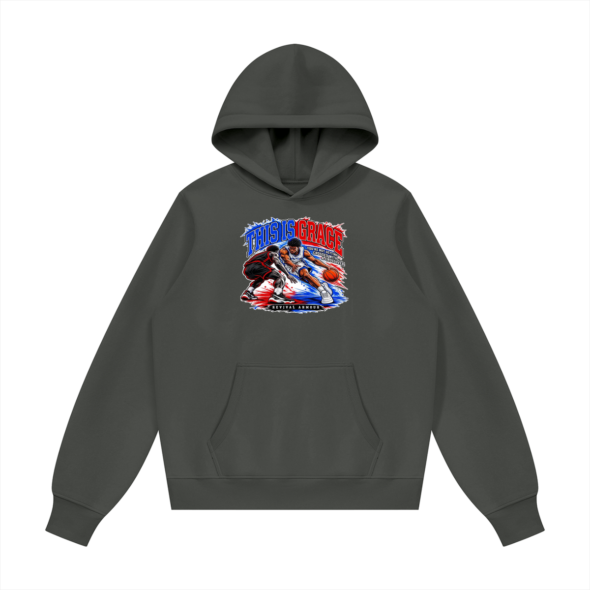 THIS IS GRACE YOU'RE NOT GETTING CROSSED WITH A CROSSOVER ( MARK 1:15 IS ON HIS SHOES TOO ) Hoodie