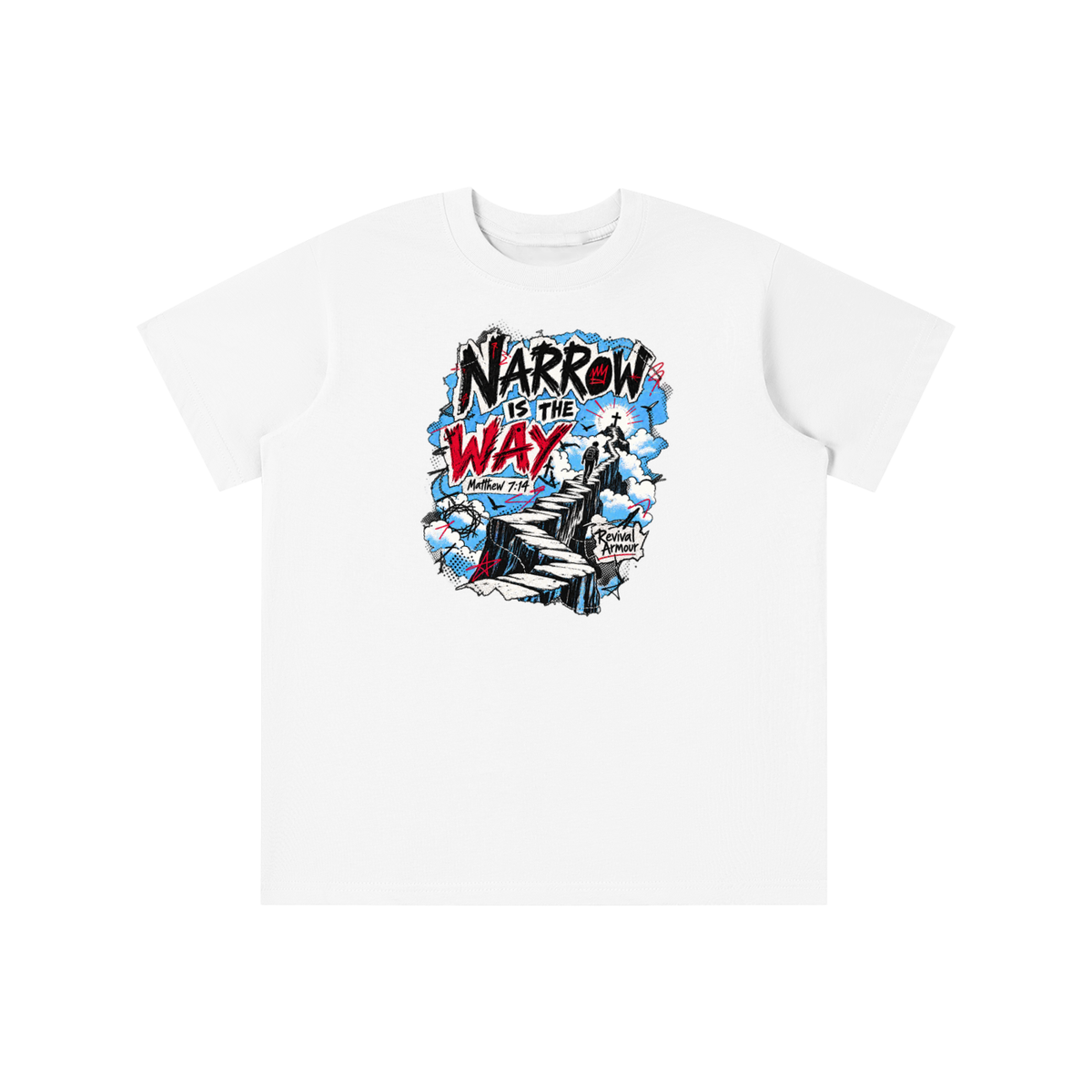 NARROW IS THE WAY [MATTHEW 7:14] Revival Armour youth T-shirt