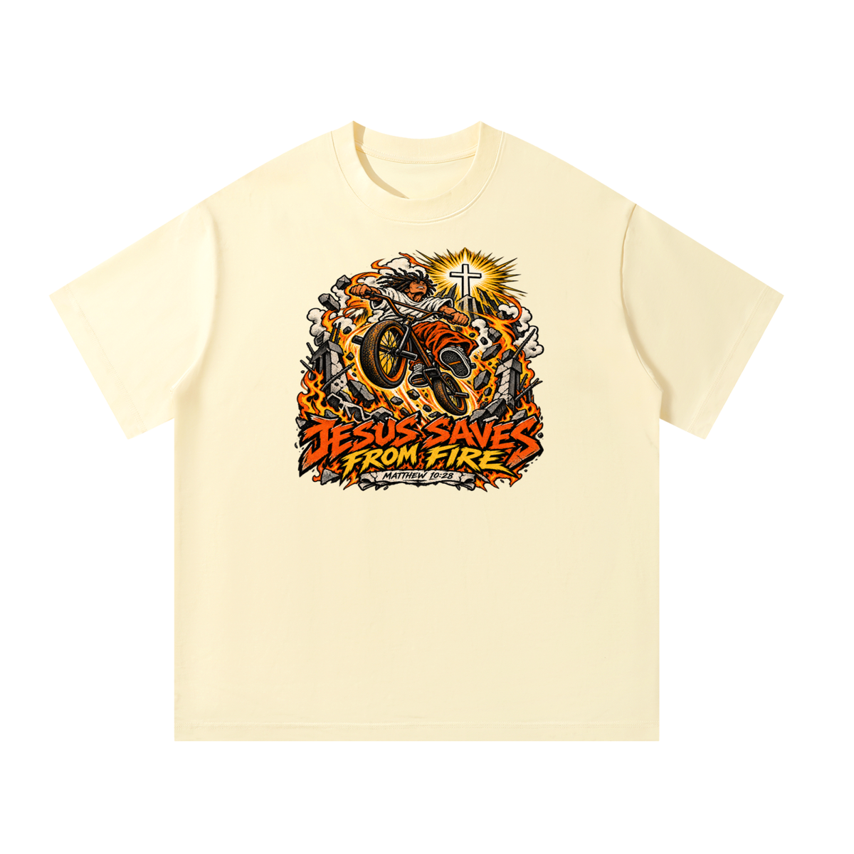 JESUS SAVES FROM FIRE T-Shirt