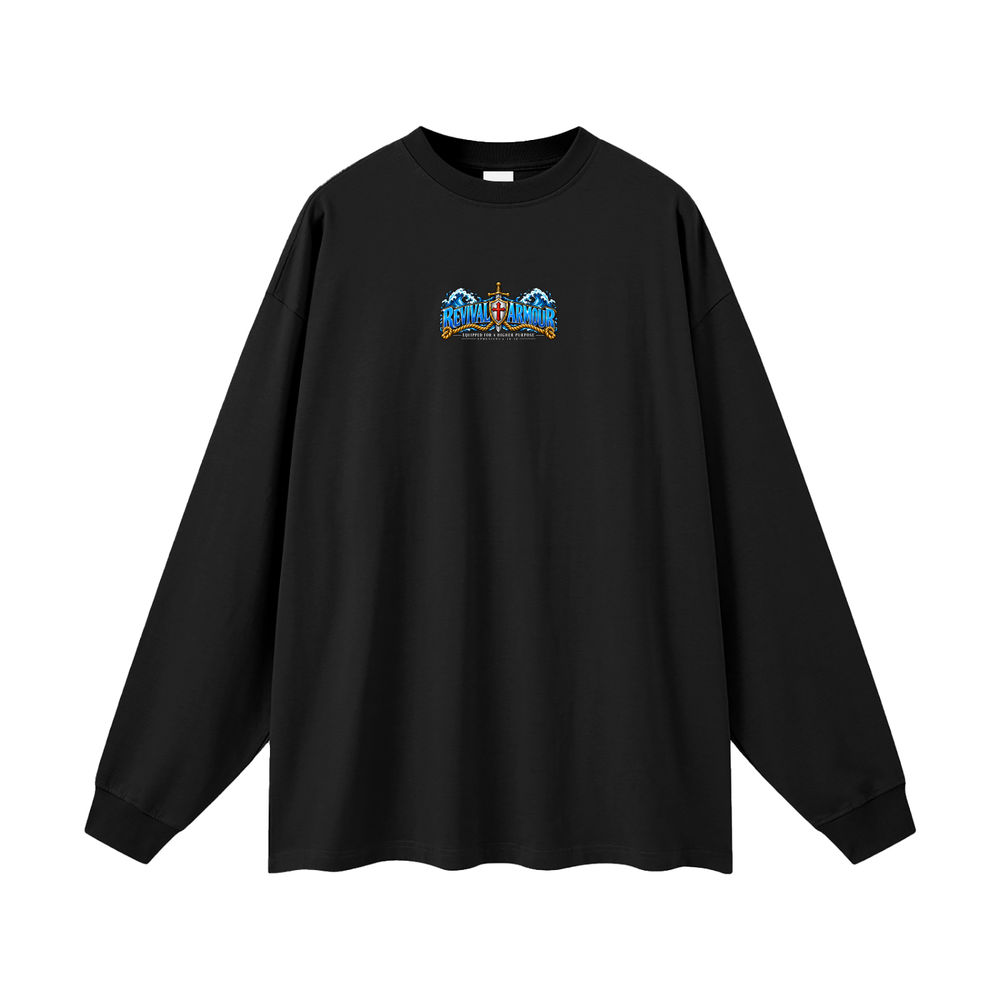 REVIVAL ARMOUR -EQUIPPED FOR A HIGHER PURPOSE- -EPHESIANS 6:10-18- Long Sleeve T-Shirt