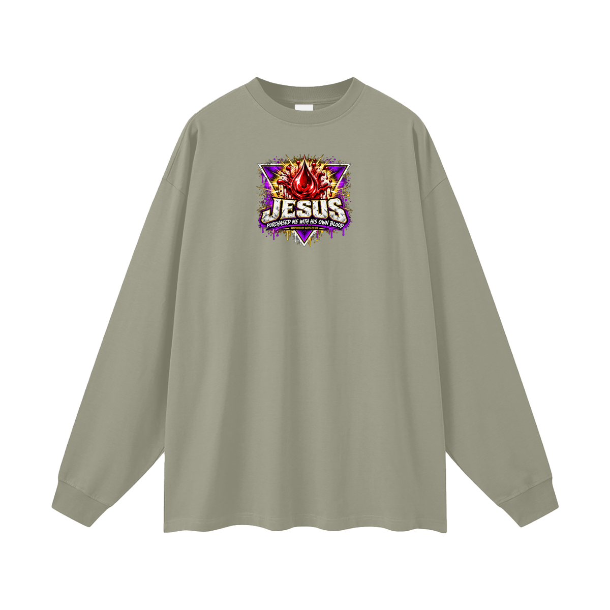 JESUS PURCHASED ME WITH HIS OWN BLOOD INSPIRED BY ACTS 20:28 Long Sleeve T-Shirt