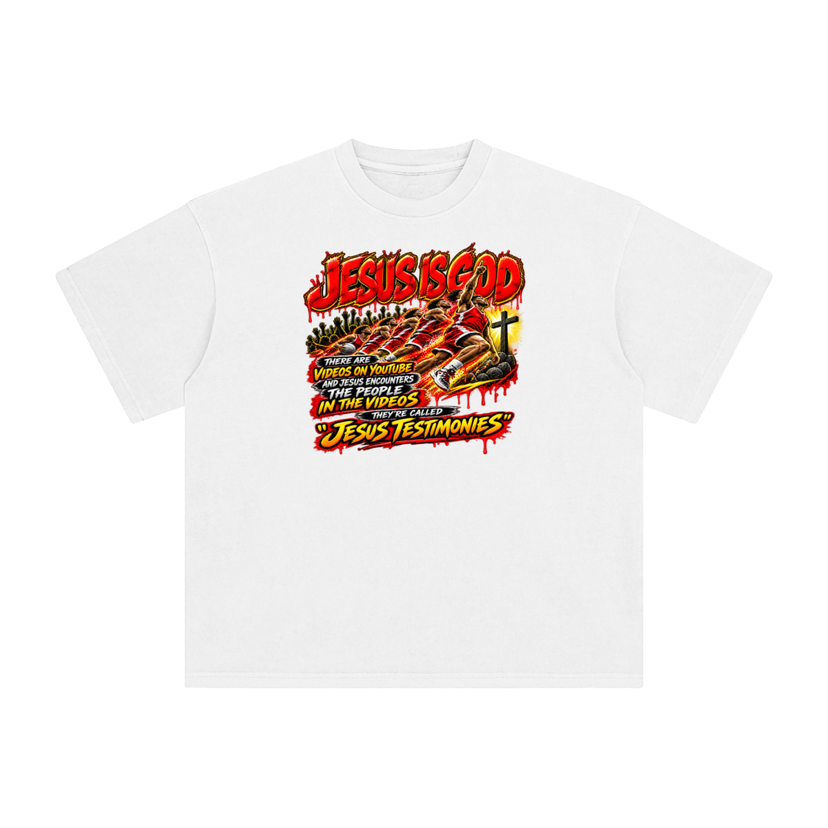 JESUS IS GOD THERE ARE VIDEOS ON YOUTUBE AND JESUS ENCOUNTERS THE PEOPLE IN THE VIDEOS THEY'RE CALLED "JESUS TESTIMONIES" T-Shirt