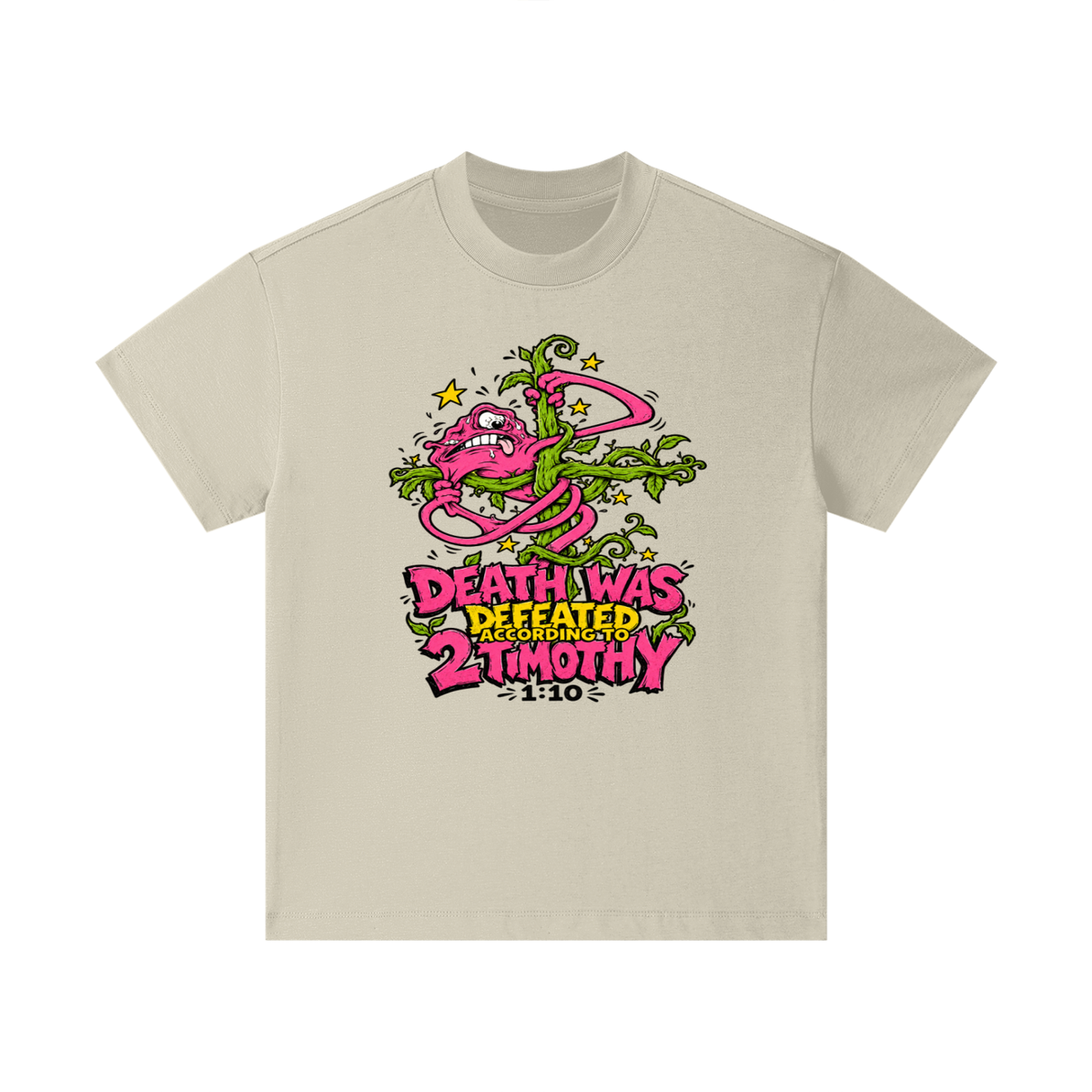 DEATH WAS DEFEATED ACCORDING TO 2 TIMOTHY 1:10 Kids T-Shirt