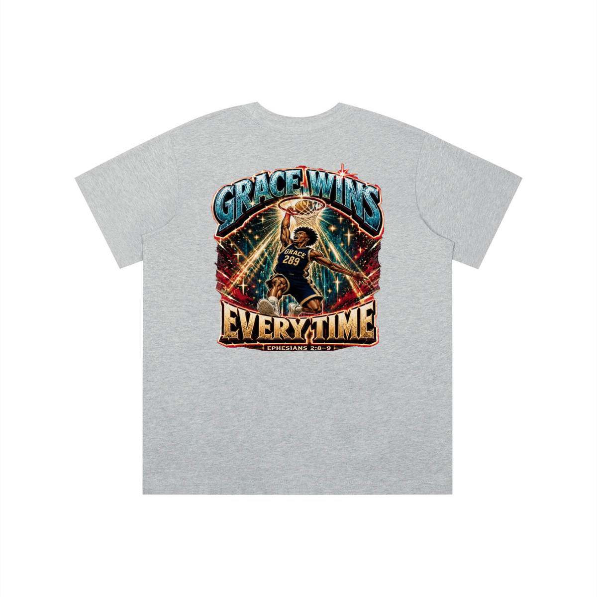 JESUS IS AWESOME GRACE WINS GRACE 289 EVERYTIME EPHESIANS 2:8-9 youth T-shirt