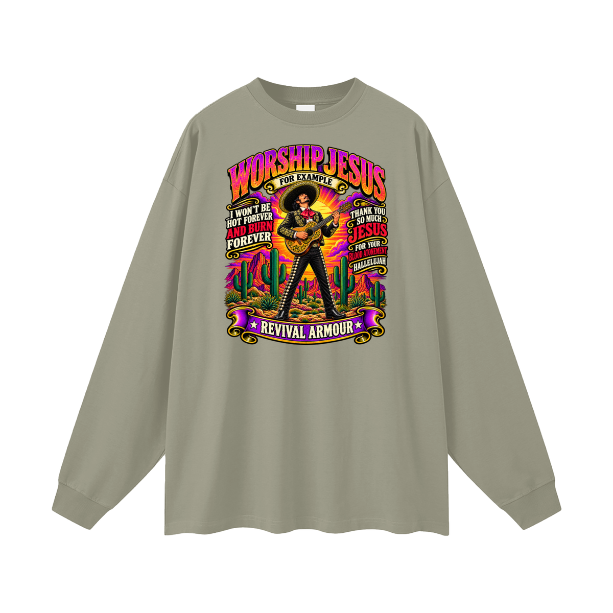 WORSHIP JESUS revival armour Long Sleeve T-Shirt