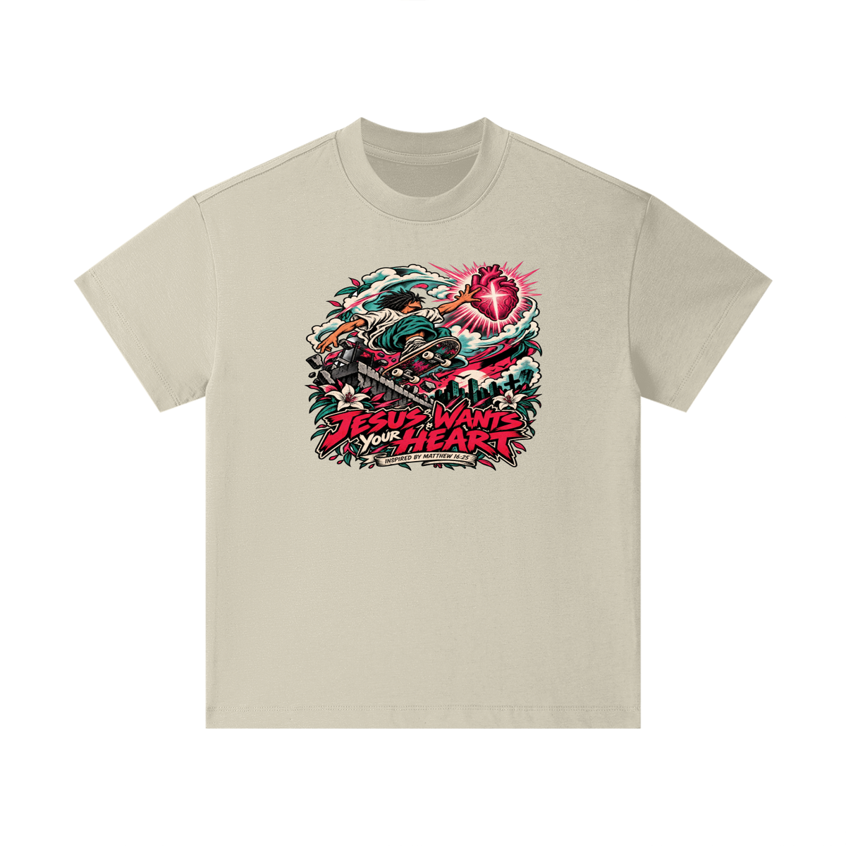 JESUS WANTS YOUR HEART INSPIRED BY MATTHEW 16:25 Kids T-Shirt