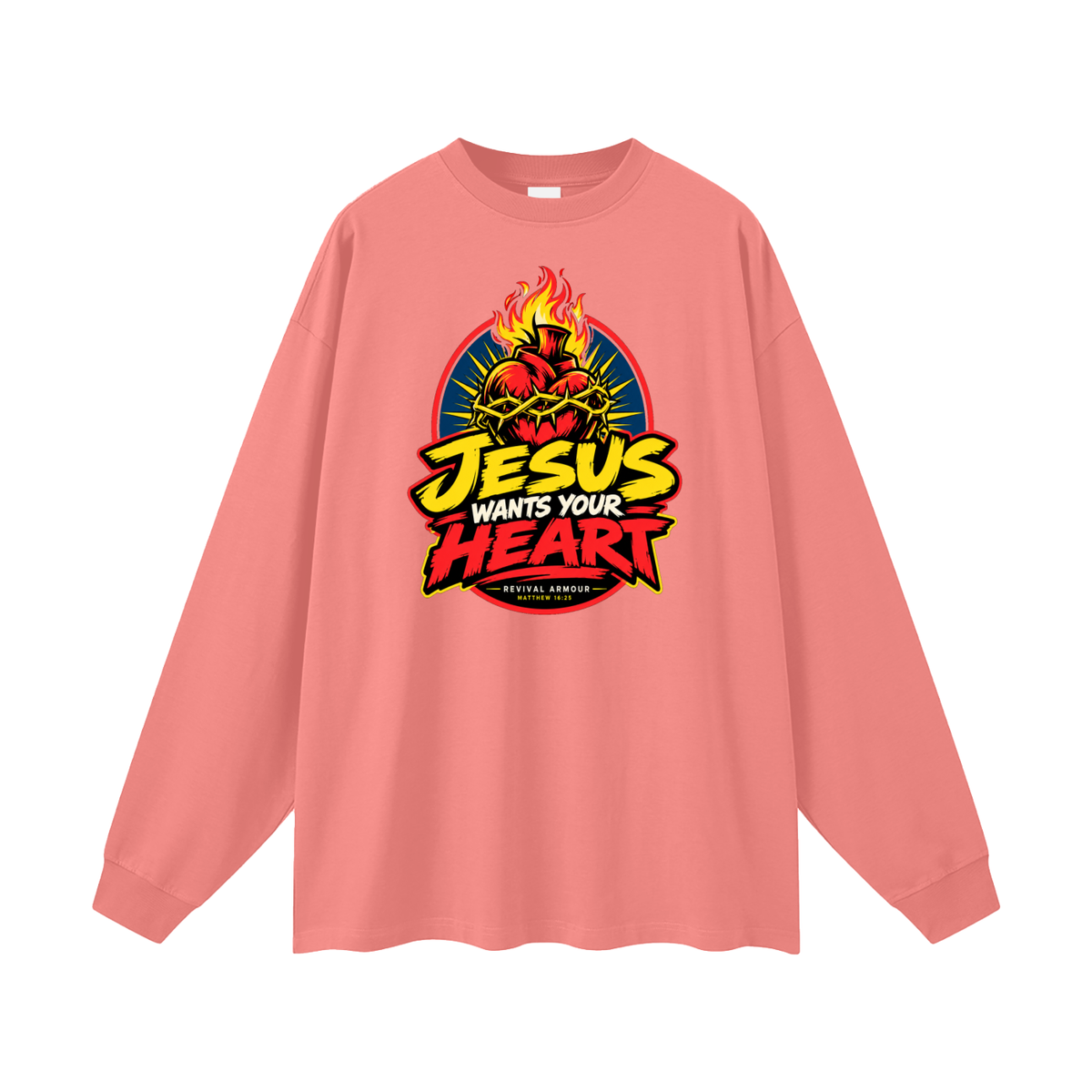 JESUS WANTS YOUR HEART - REVIVAL ARMOUR - Long Sleeve T-Shirt