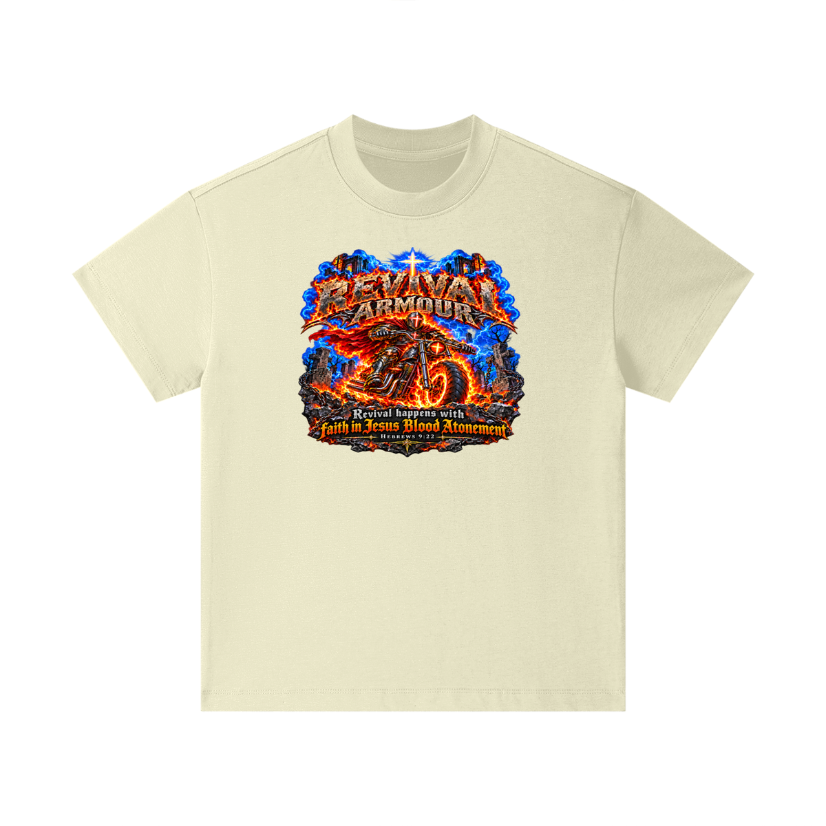 REVIVAL ARMOUR REVIVAL HAPPENS WITH FAITH IN JESUS BLOOD ATONEMENT - HEBREWS 9:22 - Kids T-Shirt