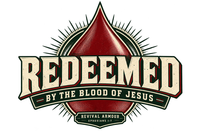 REDEEMED BY THE BLOOD OF JESUS -REVIVAL ARMOUR- -EPHESIANS 1:7- Hoodie